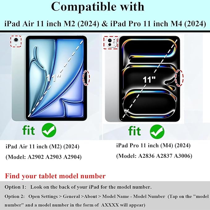 for iPad Air 11 inch Kids Case M3/M2 (2025/2024) & iPad Pro 11 Inch M4 Case 2024 with Pencil Holder/Handle/Kickstand Cute DIY Soft EVA Shockproof Stand Lightweight Tablet Cover,Sky Blue Bear