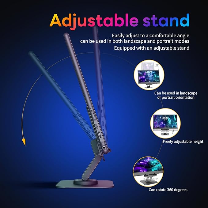 Wireless Portable Monitor, 15.6" 1080p FHD 60Hz Wireless Monitor for Laptop with Auto Rotation, Second Travel Portable Screen for PS4/5/Switch/MAC/Phone