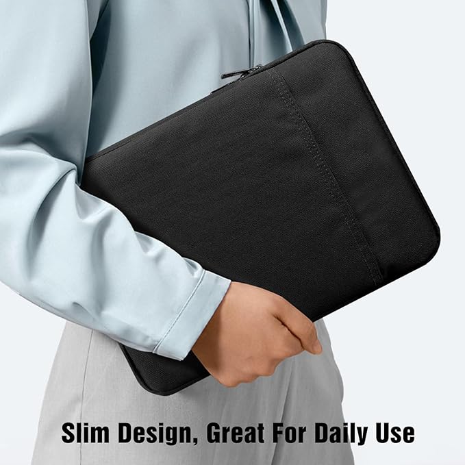 TiMOVO 13 Inch Tablet Sleeve for iPad Air 13" M3 2025, iPad Pro 13"/12.9", Galaxy Tab S9 Plus/S10+/S9 FE+, Remarkable Paper Pro 11.8", Protective Pocket Bag, Black