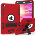 CCMAO iPad mini 5 Case 2019, iPad mini 4 Case 2015, Heavy Duty Shockproof Hybrid Protective Cover for iPad mini 5th/4th Generation 7.9 inch, for Kids Boys Child, Red+Black