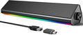 LENRUE Computer Speakers for Desktop PC, PC Speakers with Bluetooth for Laptop,Tablet,Cellphone,USB Wired PC Sound-bar with Stereo Sound, Touch Colorful Lighting, Touch Playing Mode(No Aux Needed)