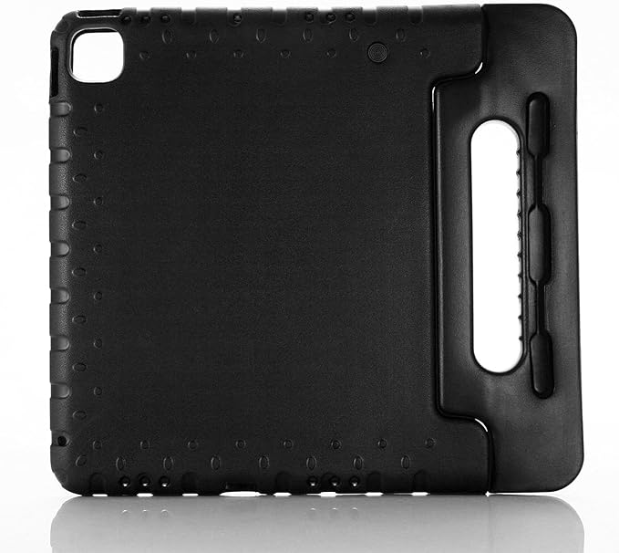 Kids Case for iPad Pro 13" 2025 (M5) 2024 (M4) & iPad Air 13" M4 M3 M2 Shockproof Case with Pencil Holder, Techcircle Handle Stand Light EVA Foam Bumper Protective Rugged Child Proof Cover, Black