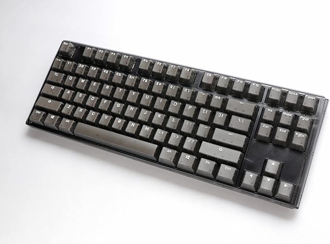 Ducky One 3 TKL Aura Clear Black Hotswap RGB Double Shot PBT Mechanical Keyboard Cherry MX Blue