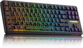 AUSDOM Wireless Mechanical Gaming Keyboard: 10000mAh Battery Tri-Mode 2.4G/BT5.3/USB-C Hot Swappable Custom Keyboard with RGB Backlit, Side Printed PBT Keycaps, 15-Layer Gasket Structure, Topographic