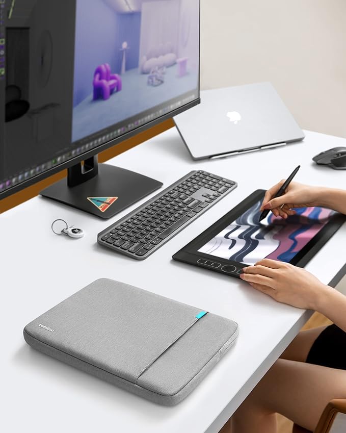 tomtoc 360° Protective Laptop Sleeve for 13-inch New MacBook Air M5/A3449 (2026) M4/A3240, M3/A3113, M2/A2681, M1/A2337, Water-Resistant Computer Case Bag Fits 13" MacBook Neo A18 & MacBook Pro M2/M1