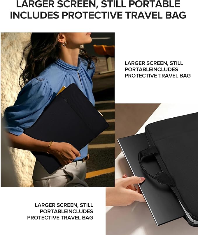 UPERFECT QLED 24" 120Hz Portable Monitor 1080P 125% sRGB 400Nits w/Stand & VESA, HDMI USB-C FHD Travel Monitor for Laptop/Gaming Devices/Phone/Mini PC, External Second Screen for Gaming & Work