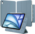 for iPad Air 13 inch M4/M3/M2 Case (2026/2025/2024,Model A3268/A3269/A3271), Auto Sleep/Wake and Magnetic Closure, Trifold Stand Case, PU Leather Cover, Support Apple Pencil Pro, Misty Blue