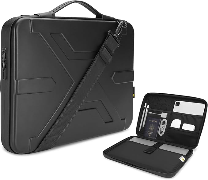 KIZUNA Laptop Case Bag 13 Inch Sleeve Shoulder Briefcase for 14" MacBook Pro/13.6" Macbook Air M3/14 Yoga Slim 7x/14 Dell 14 Plus/ThinkPad X9 14/14.5" XPS 14/HP EliteBook,Black