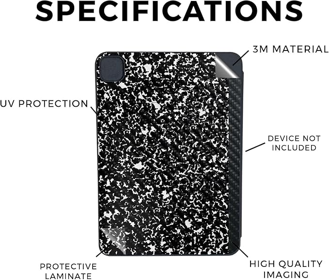 Carbon Fiber Skin Compatible with Apple Smart Folio for iPad Pro 11-inch (M4/M5) 2025 - Composition Book - Premium 3M Vinyl Protective Wrap Decal Cover | Crafted in The USA by MightySkins
