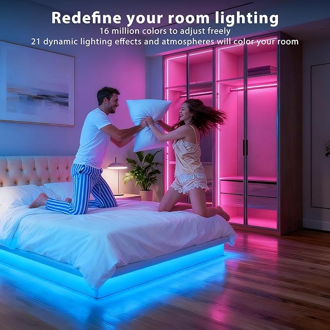 DAYBETTER Led Strip Lights 300 ft (3 Rolls of 100ft), Smart Led Light Strips with Remote and App Control, Music Sync RGB Color Changing Led Lights for Bedroom, Home, Kitchen, Party, Room Decor