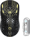 MAMBASNAKE M2 Carbon Fiber Wireless Gaming Mouse, PAW3395PRO 40K DPI, 1K Polling Rate 41g Ultralight Tri-Mode Ergonomic PC Mice, Cloud Driver AI Driver for PC/Mac/Win,Black