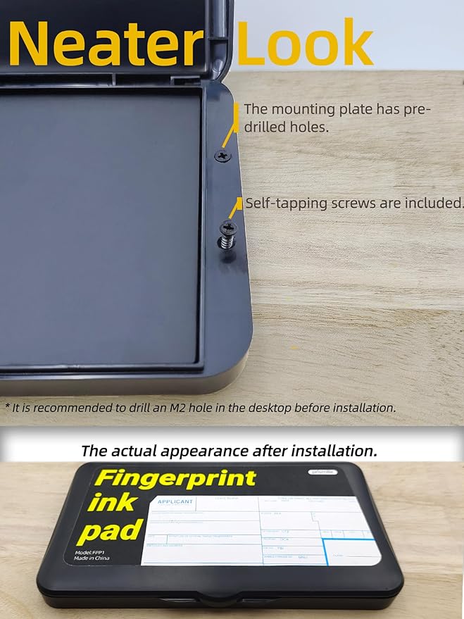 prismite Fingerprint Ink Pad, XL Size, 7 * 4 in, Black, FPP1