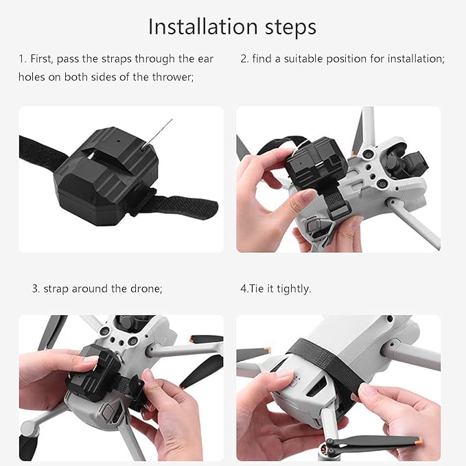 Airdrop System Compatible with DJI Mini 4 Pro/Mini 3/Mini 3 Pro/Mini 2/Mini SE Drone Payload Dropper Release Dropping System Delivery Transport Device Thrower for Fishing Line Dropper,Wedding,Rescue