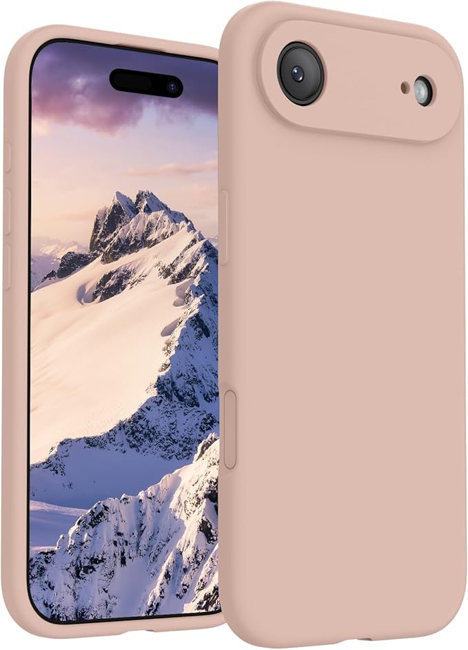 FireNova Magnetic for iPhone Air Case, Compatible with MagSafe, [Integrated Silicone Camera Control Button] [Camera Protection] Microfiber Lining Phone Case for iPhone 17 Air, 6.5", Pinksand