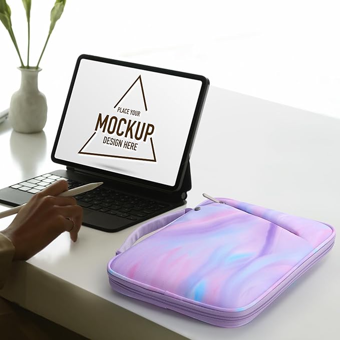 MoKo 9-11 Inch Tablet Sleeve Carrying Case with Handle, Padded Protective Travel Bag for New 11-inch iPad Air 4 2026/Pro M5/ A16, iPad 10th/Air 5/4th 10.9, i-Pad 9/8th 10.2,Tab S9/S8 11,Fantasy Purple