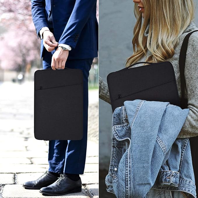 Drawing Tablet Sleeve Case Bag for XP-Pen Deco 01 V3, HUION Inspiroy H1060P/ H950P/ Kamvas 13/Inspiroy 2 Large, Wacom Intuos Pro Medium/Wacom One, Black