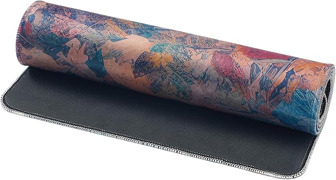Colored Leaf Mouse Pad,Large Mouse Pad, Soft Rubber Base, Non-Slip Surface,31.5x11.8x0.12inch Long Computer Keyboard Mouse Mat,Office Desk Mat,Gaming Mousepad