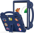 AKABEILA Compatible with Apple iPad Air 1 2013/Air 2 2014/Pro 9.7(2016)/iPad 9.7(2017/2018) Tablet Case, Kids Shockproof Protective Case with Shoulder Strap & Stand Handle & Pen Tray Navy Blue