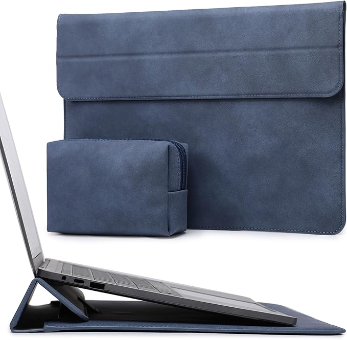 HYZUO 15-16 Inch Laptop Case Bag Sleeve with Stand Feature for MacBook Pro 16 M5/M4/M3/M2/M1 Pro/Max 2026-2019, XPS 15, MacBook Pro 15 2015-2012, Samsung Galaxy Book Flex 15, Navy Blue
