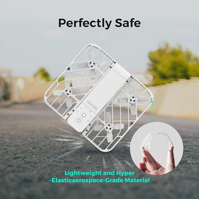 HOVERAir X1 Drone with Camera, Follow-me Drone with Self-Flying Mode, Foldable Mini Drone with HDR Video Capture, Palm Takeoff, Intelligent Flight Paths, Hands-Free Control White (Combo)