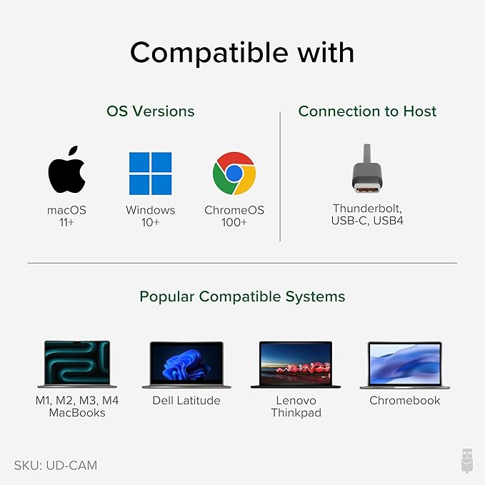Plugable USB C Dock VESA Mount Compact with 85W Charging Thunderbolt 4/3 USB4 Compatible and Works with macOS, Windows, and ChromeOS Laptops (HDMI up to 4K@30Hz, USB-C PD) (Replaced by UD-Cube)