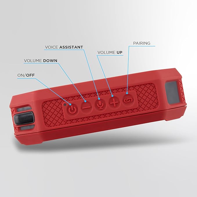 Altec Lansing Portable Bluetooth Speaker HYDRAMINI 2.0, IP67 Waterproof, Portable Speaker, 12h Playtime, Wireless Pairing, USB-C Quick Charge, Magnetic Bluetooth, Voice Assistant Integration
