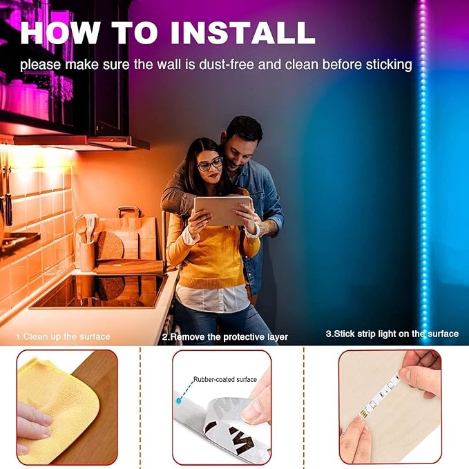 phopollo Bluetooth 24V Led Strip Lights 300ft (3 Rolls of 100ft), Color Changing LED Lights for Bedroom, Kitchen Decor, App Control and Music Sync
