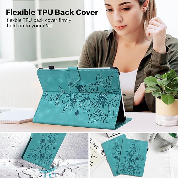 Case for iPad Pro 13 Inch (M5) 2025/ (M4) 2024, Auto Wake/Sleep Supports Pencil Pro and Pencil(USB-C) Magnetic Clasp Stand for iPad Pro 13 Inch Cover, Green
