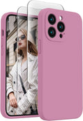 FireNova Designed for iPhone 13 Pro Case, Silicone Upgraded [Camera Protection] Phone Case, Soft Anti-Scratch Microfiber Lining Inside, 6.1 inch, Lilac Purple
