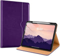 VIKESI Case for iPad Pro 13-inch M5 or M4 Released in 2025 or 2024, Leather Stand Cover with Apple Pencil Holder, Auto Wake/Sleep, Multiple Viewing Angles, Built in Hand Strap & Pocket,Dark Purple