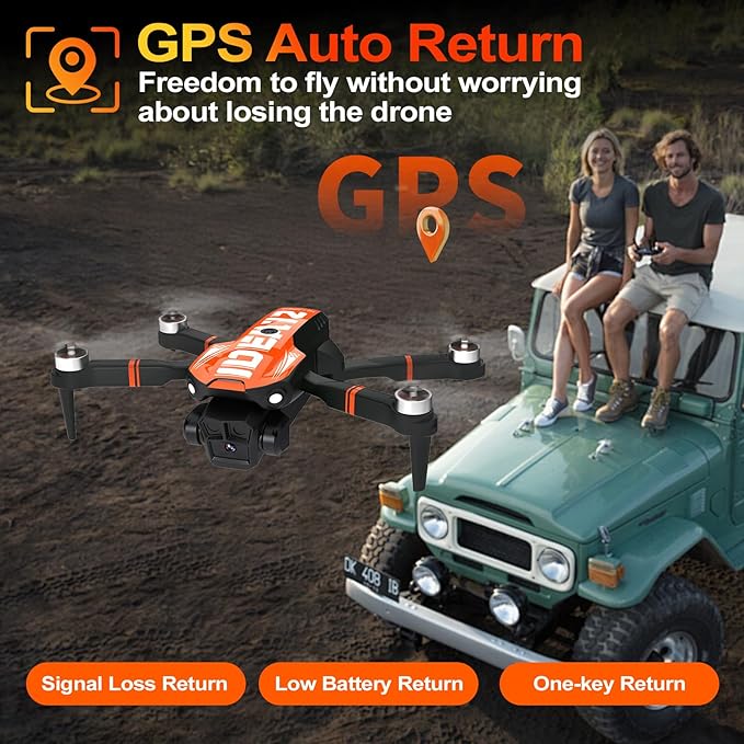 LE-IDEA GPS Drone with Camera for Adults, Professional 4K Camera Drone with Brushless Motor Auto Return Home Follow Me RC Quadcopter for Beginners Foldable Toys Gifts Under 249g IDEA12GPS