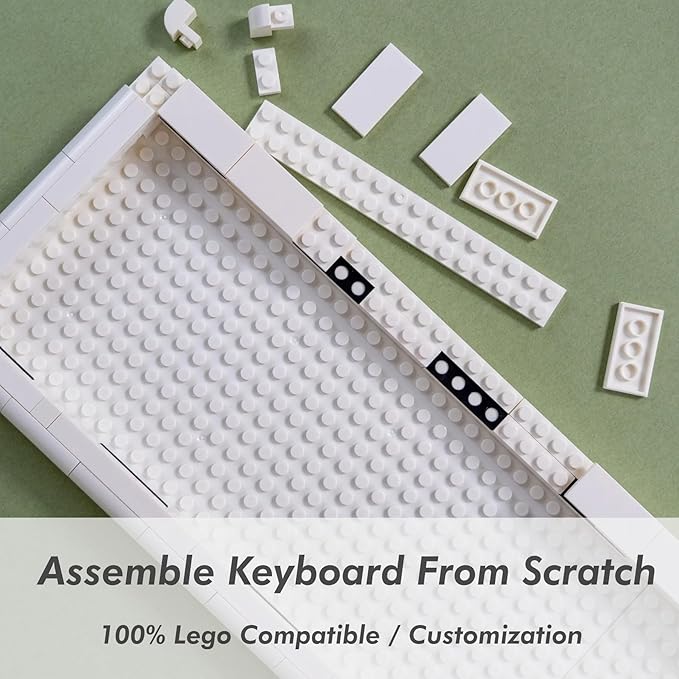 KBDcraft 01Adam 60% Mechanical Keyboard, 64-Key ANSI, Lego-Compatible Case, Gasket Mount, Hot-swappable, Wired, Linear Switch, RGB, QMK, Vial for Win/Mac, Full Kit (Grey)