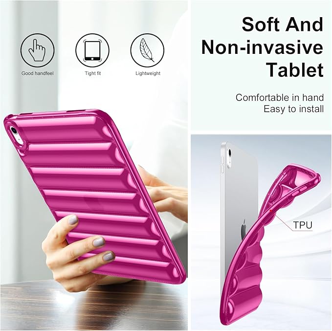 Case for iPad mini 7 (A17 Pro) 2024 & iPad mini 6 2021 (8.3 inch) Shockproof Soft TPU Back Cover Silicone Bumper Anti-Yellowing Lightweight Clear Shell for iPad mini 7th/6th Generation, Rose