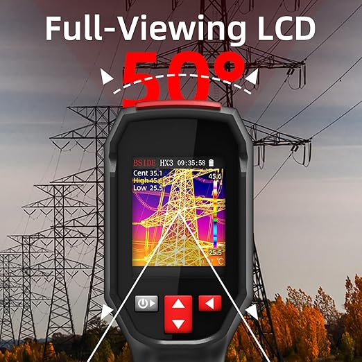 BSIDE Thermal Camera, 240x240 Resolution with 15 Thermal Palettes, Handheld Infrared Imaging IR Camera with Full-Viewing Color LCD, for Home Inspection Car HVAC DIY Heat Pump Circuit Break, -4℉~1022℉