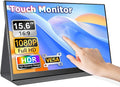 Portable Touch Monitor, 15.6-inch 10-Point Capacitive Touch, FHD 1080P Resolution, IPS Screen, Metal Casing, Compatible with PC/Laptop/Mac/Mobile Devices/PS4/PS5/Xbox/Switch