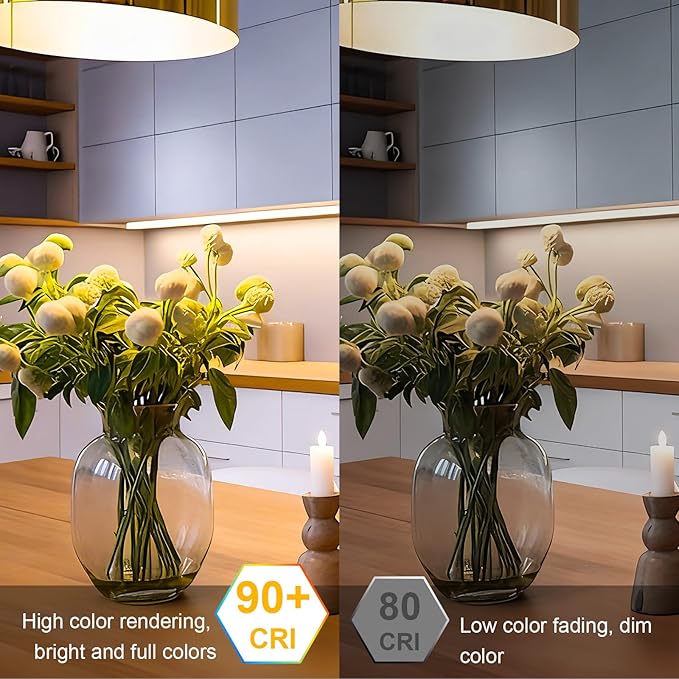 COB LED Strip Lights, ETL Listed Warm White Light Strip 3000K, 32.8ft 24V COB Lights with 3200 LEDs, CRI 90+, Remote, 24V Adapter, LED Lights for Cabinets, Home DIY Lighting Indoor Decoration