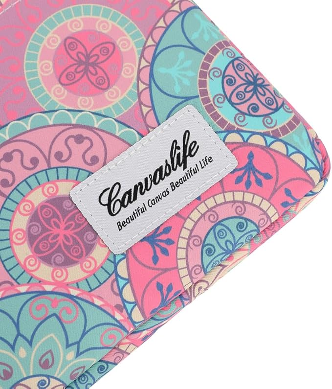 Canvaslife 14 Inch Laptop Case, Shockproof Protective Notebook Cover Bag with Accessory Pocket, Durable Carrying Laptop Sleeve Compatible for MacBook HP Lenovo Dell Asus Acer (Bandanna)