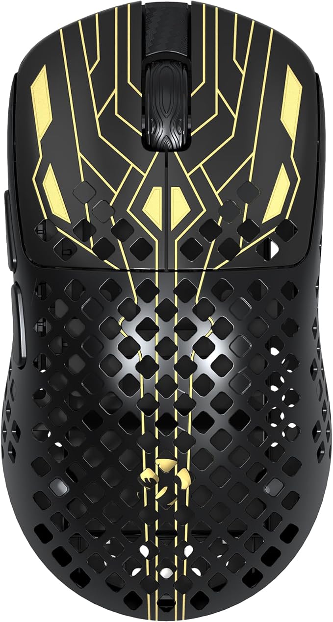 ATTACK SHARK MAMBASNAKE M2 Wireless Gaming Mouse,41g Ultra-Lightweight Carbon Fiber Mouse,40,000 DPI,PAW3395PRO Sensor,Wired/BT/2.4GHz Wireless Programmable Mice for Mac/PC Gamer(Black)