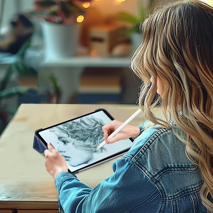 ProCase Smart Case for iPad Pro 11 Inch M5 2025/M4 2024 (Model: A3357/A3358/A3359/A2836/A2837/A3006), Slim Folio Stand Hard Back Shell Protective Tablet Cover for iPad Pro 11" 6th/5th Gen -Darkblue