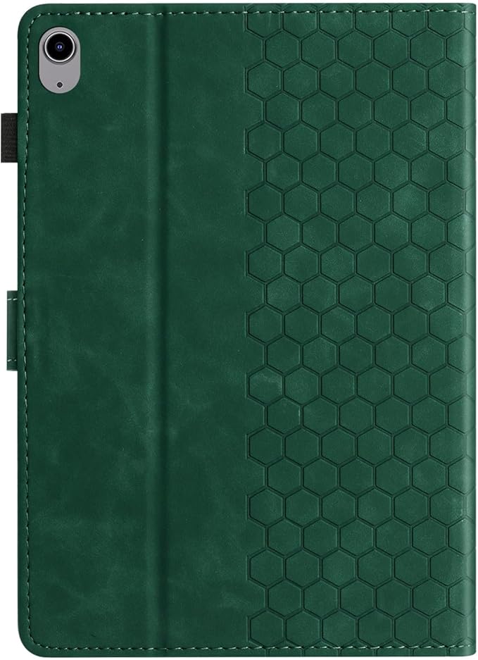 DTangLsm for iPad A16 Case iPad 11th Generation Case 11-inch 2025, iPad 10th Generation Case 10.9-inch 2022, Smart PU Leather Folio Stand Cover with Pencil Holder, Auto Wake/Sleep, Honeycomb Green
