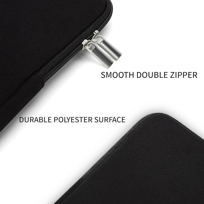 RAINYEAR 13 Inch Laptop Sleeve Compatible with 13.3" MacBook Air/Pro M1 M2 M3 M4 M5 A3449 A3240 A3113 A2681 A2338 Carrying Bag Protective Cover Soft Case (Black, Upgraded Version)