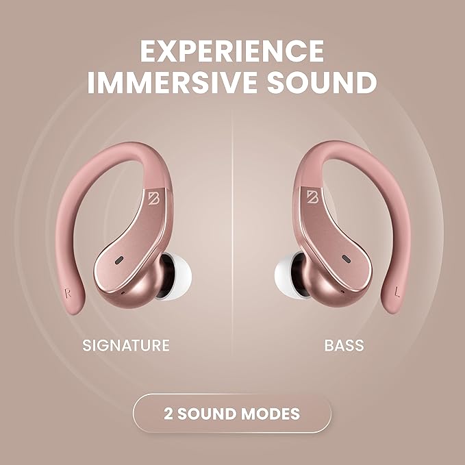Back Bay Audio - Runner's Wireless Earbuds Bluetooth Headphones for Sports, Hook Over The Ear Buds, Deep Bass, Wrap Around Earphones with Earhooks for Running, Workout Wireless Headphones for The Gym