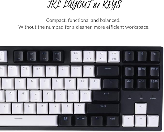Keychron C1 Wired TKL Mechanical Keyboard, RGB Backlit, Double-Shot ABS Keycaps, Hot-Swappable Pre-lubed Linear Switch Compatible with Mac & Windows