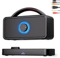 5.8Ghz Wireless Speakers for TV, 30-hrs Playtime, Portable TV Speakers for Hard of Hearing Seniors, 50 ft Range Compatible with ARC, Opt, AUX, USB, Coax Port (Cables Included)