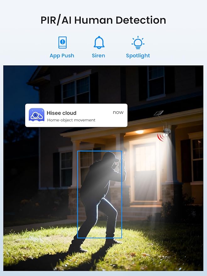 Solar Outdoor Cameras for Home Security, 8 Cam Kit, No Subscription, Wireless Security Camera System, Expandable to 10CH, 360° View PT Cameras, 2K Color Night Vision, 2.4G & 5GHz WiFi, 1TB HDD