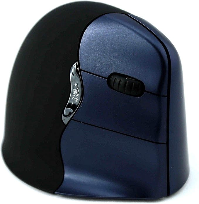Jestik Evoluent Mouse VM4RW - VerticalMouse 4, Right Hand Ergonomic Design, Evoluent Vertical Mouse with Wireless Connection for Comfort and Precision, Plus Microfiber Cloth (Regular Size)