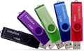 16GB Flash Drive 5 Pack ENUODA Thumb Drives 16GB Swivel Design USB 2.0 Memory Stick Jump Drive Pen Drive for Storage and Backup (5 Colors)