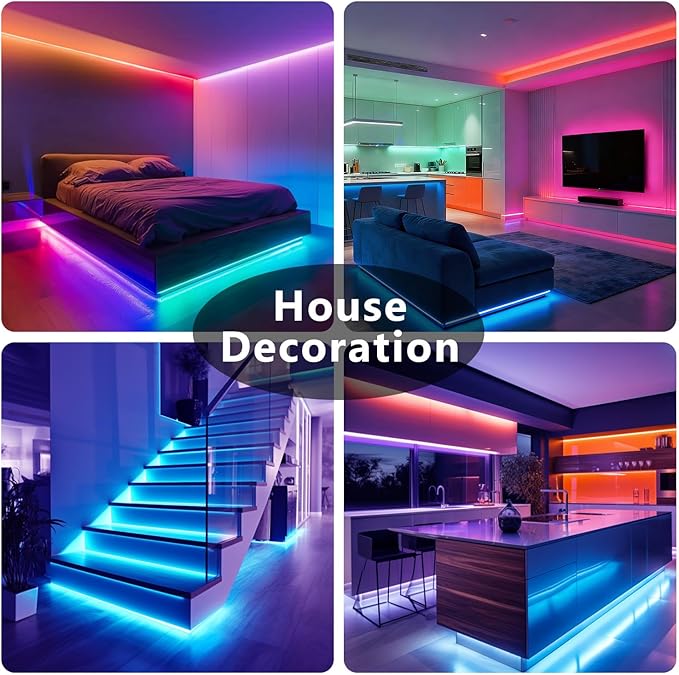 DAYBETTER Led Strip Lights 400 ft (4 Rolls of 100 ft) Smart Led Light Strips with Remote and App Control, RGB Music Sync Color Changing Led Lights for Bedroom, Kitchen, Party, Home Decor