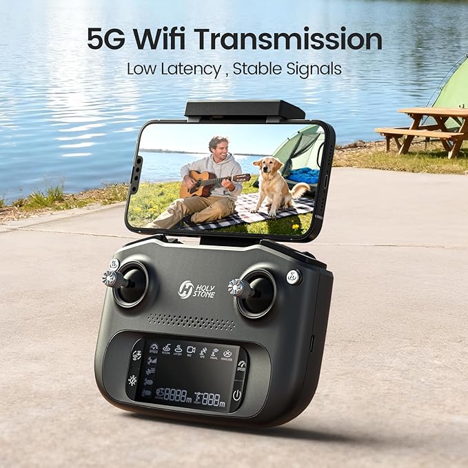 Holy Stone HS175G GPS Drone With 4K EIS Camera For Adults, 249g Foldable RC Quadcopter With Auto Return, Follow Me, 60 Mins Flight Time, Battery Fast Charge, Headless Mode, Upgraded HS175D