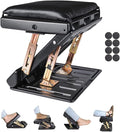 Foot Rest for Under Desk at Work 4-Level Height Adjustable, Ergonomic Foldable Footrest for Office, Gaming,Computer, Soft & Removable Pad Desk Foot Stool Suitable for All Seasons
